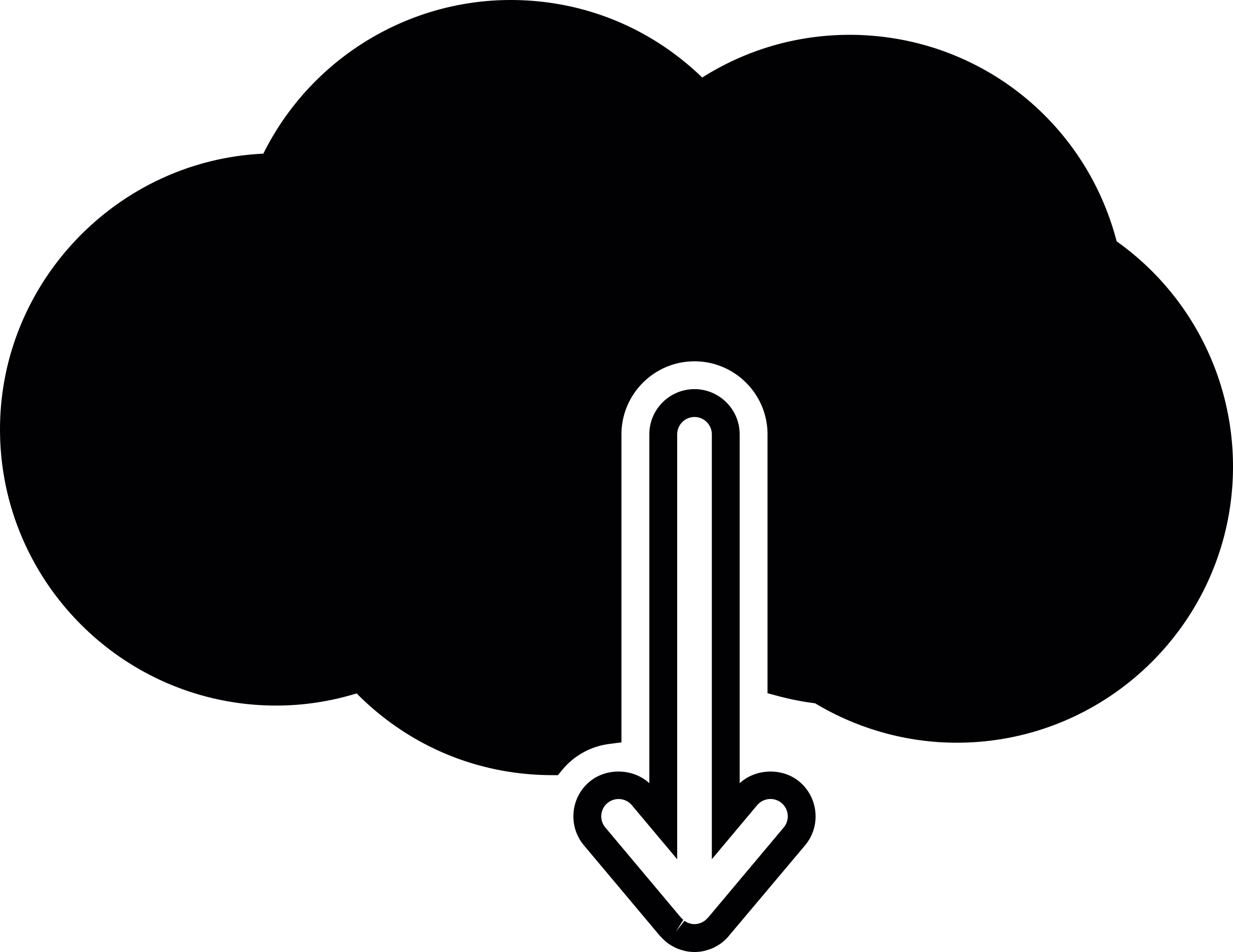 Download Arrow From The Cloud Sketch Style Svg Vector Free Vectors
